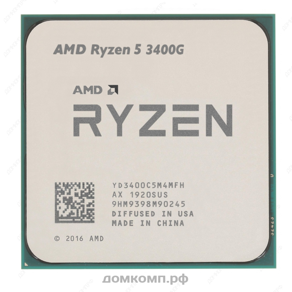 Игровой Процессор AMD Ryzen 5 3400G BOX с надежным разгоном для всех.  Низкая цена в домкомп.рф